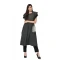 Dark Grey Color Crepe Foil Print Work Casual Wear Kurti With Pant -4692156739