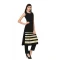 Black Color Crepe Foil Print Work Casual Wear Kurti With Pant -4692156742