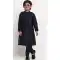 Navy Blue Color Dupion Silk Festival Wear Kids Boys Readymade Kurta Pajama -4694156769