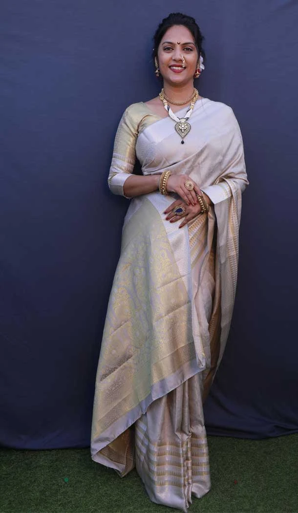 Traditional Wear Multi Color Banarasi Silk Jacquard Work Plus Size Saree -4707156897
