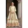 Light Cream Color Georgette Embroidery Designer Anarkali Salwar Kameez -4713156929