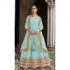 Sky Blue Color Georgette Embroidery Designer Anarkali Salwar Kameez -4713156930
