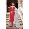 Heavy Chinon Thread Work Red Color Party Wear Palazzo Salwar Suit -4720156974