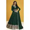 Green Color Embroidery Work Faux Georgette Anarkali Plus Size Salwar Kameez -4725157014