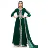 Fascinating Green Color Swarovski Work Japanese Satin Designer Salwar Kameez -4727157026