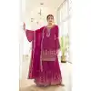 Diamond Work Fox Georgette Pink Color Pakistani Style Palazzo Suit -4769157375