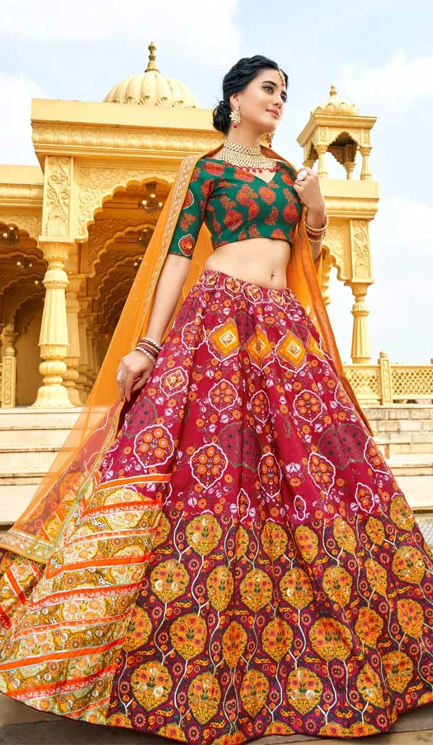 Vaishali Silk Gota Patti Work Maroon Color Designer Party Wear Lehenga Choli -4773157396