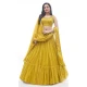 Soft Net Hand Work Mustard Color Plus Size Designer Lehenga Choli -4781157490