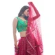 Soft Net Hand Work Rama Green Color Plus Size Designer Lehenga Choli -4781157493