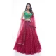 Soft Net Hand Work Rama Green Color Plus Size Designer Lehenga Choli -4781157493