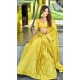 Yellow Color Georgette Sequins Embroidery Work Plus Size Women Lehenga Choli -4839157945