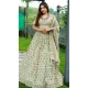 Grey Color Chanderi Cotton Printed With Foil Work Plus Size Women Lehenga Choli -4839157946