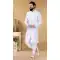 White Color Art Silk Hand Work Designer Readmade Mens wear Sharwani -4840157963
