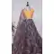 Grey Color Organza Floral Print Work Traditional Wear Lehenga Choli -4849158030