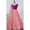 Elegant Peach Color Organza Floral Print Work Traditional Wear Lehenga Choli -4849158032