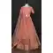 Captivating Peach Color Net Embroidery Work Traditional Wear Lehenga Choli -4849158034