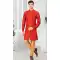 Red Color Jacquard Weaving Work Designer Function Wear Mens Indo Western -4902158441