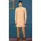 Peach Color Jacquard Weaving Work Designer Function Wear Mens Indo Western -4902158448