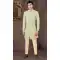 Pista Green Color Jacquard Weaving Work Designer Function Wear Mens Indo Western -4902158461