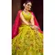 Alluring Flourecent Green Color Georgette Thread Embroidery Work Function Wear Lehenga Choli -4913158524
