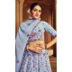 Chic Sky Color Georgette Thread Embroidery Work Function Wear Lehenga Choli -4913158526