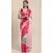 Party Wear Multi Color Printed Work Satin Silk Casual Wear Saree -4974158939