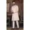 Cream Color Jacquard Digital Print Work Wedding Wear Men's Designer Indo Western -4981159009