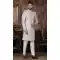 Wedding Wear Off White Color Jacquard Self Work Men's Designer Indo Western -4981159012