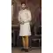 Wedding Wear Off White Color Jacquard Digital Print Work Men's Designer Indo Western -4981159014