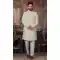 Off White Color Art Silk Embroidery Work Wedding Wear Men's Designer Indo Western -4981159022