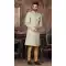 Off White Color Jacquard Digital Print Work Wedding Wear Men's Designer Indo Western -4981159023