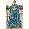 Teal Blue Color Butterfly Net Embroidery Work Function Wear Salwar Kameez -5001159140