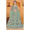 Sea Green Color Sequence Work Pure Georgette Designer Wear Lehenga Choli -5003159145