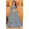 Grey Color Sequence Work Pure Georgette Designer Wear Lehenga Choli -5003159147