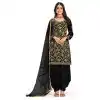 Black Color Italian Soft Silk Embroidery Work Function Wear Patiala Suit -5005159155
