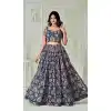 Blue Color Georgette Printed Work Party Wear Readymade Designer Lehenga Choli -5007159160