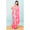 Light Pink Color Georgette Satin Hand and Cut Work Party Wear Designer Saree -5014159200