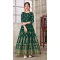 Green Color Rayon Foil Print Work Party Wear Readymade Kids Gown -5016159216