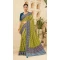 Green Color Chinon Digital Print Mirror Work Party Wear Saree Blouse -5021159244