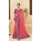 Pink Color Chinon Digital Print Mirror Work Party Wear Saree Blouse -5021159245
