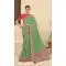 Sea Green Color Chinon Digital Print Mirror Work Party Wear Saree Blouse -5021159246