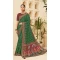 Digital Print Mirror Work Green Color Party Wear Saree Blouse -5021159251