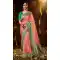 Digital Print And Zari Work Peach Color Silk Bandhej Designer Wear Saree -5023159265