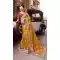 Mustard Color Net Embroidery And Sequence Work Party Wear Designer Saree -5033159368