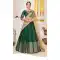 Green Color Jacquard Weaving Work Traditional Wear PLus Size Lehenga Choli -5034159376
