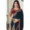 Navy Blue Color Milano Silk Embroidery Work Party Wear Designer Saree -5025159274