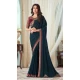 Navy Blue Color Milano Silk Embroidery Work Party Wear Designer Saree -5025159274