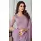 Light Purple Color Glorious Silk Embroidery Work Party Wear Designer Saree -5025159275