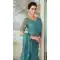 Sky Blue Color Glass Silk Embroidery Work Party Wear Designer Saree -5025159279