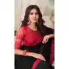 Black Color Glass Silk Embroidery Work Party Wear Designer Saree -5025159284